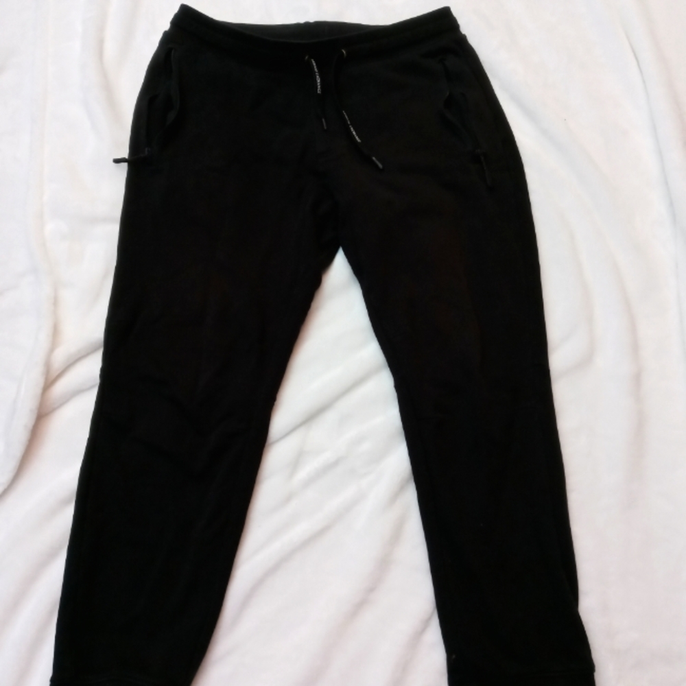 Armani Exchange black fitted jogger pants mens size medium